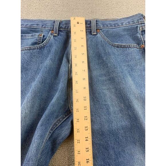 Levi's 505 Men's Jeans Size 35x30 Blue Denim Medium Wash Cotton Casual Straight - Picture 10 of 12